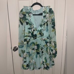PatBO Magnolia Long Sleeve Mini Dress